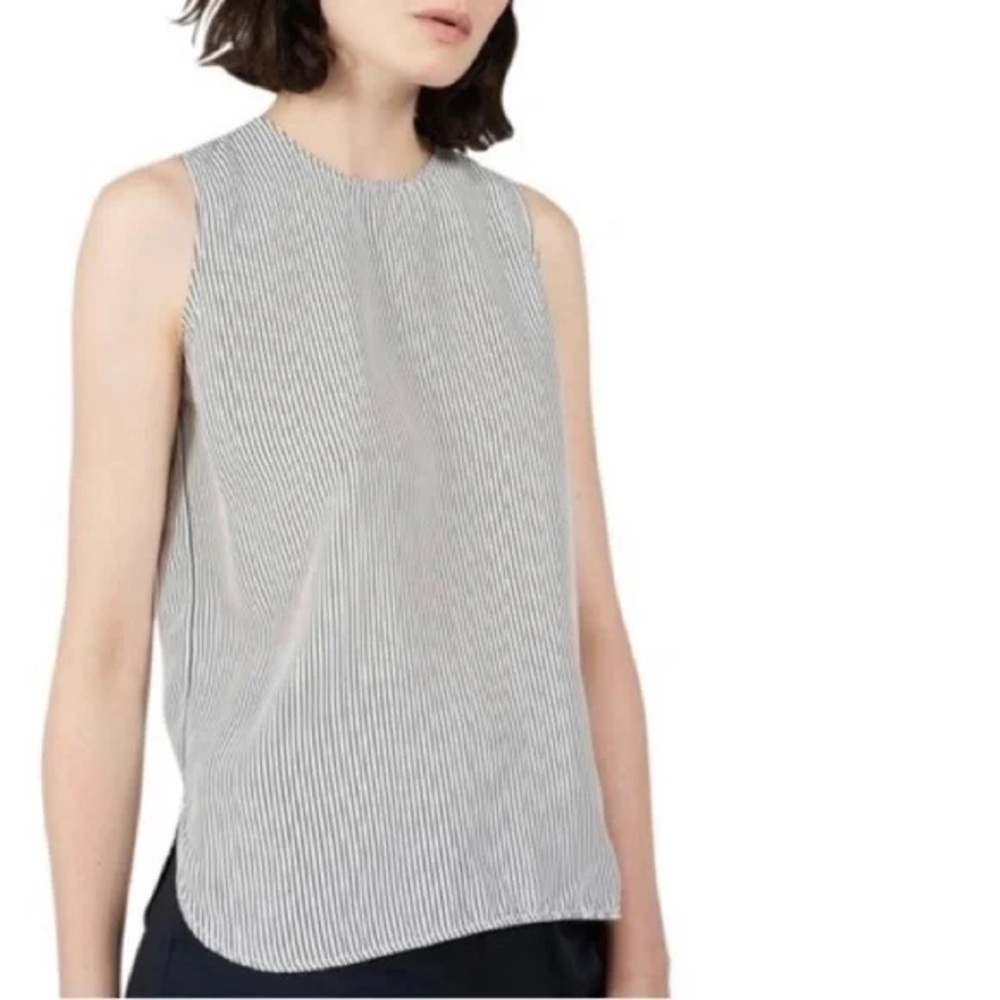 Everlane striped silk shell top